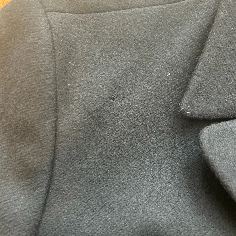 J. Crew Black Wool Double Breasted Peacoat Jacket Lined Size 4 READ Office - Picture 6 of 10